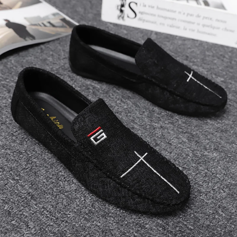 

Shoes for Men Soft Comfortable Breathable Men Casual Shoes Brand Fashion Moccasin Driving Shoes Flats Black Gray Mens Loafers