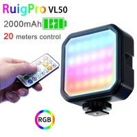 mini rgb video light lighting for photography 2000mah rgb led video camera light vlog fill light live