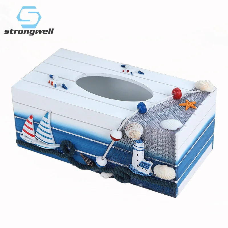 Strongwell средиземноморская деревянная коробка для салфеток многофункциональный