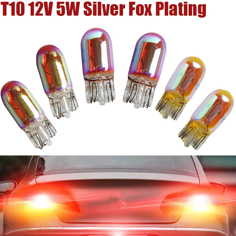 

2Pc 12V 5W Silver Fox Chrome Plated Mirror Invisible Bulbs Reading Light Clearance Lamp Car LED Reverse Brake Turn Singal Light