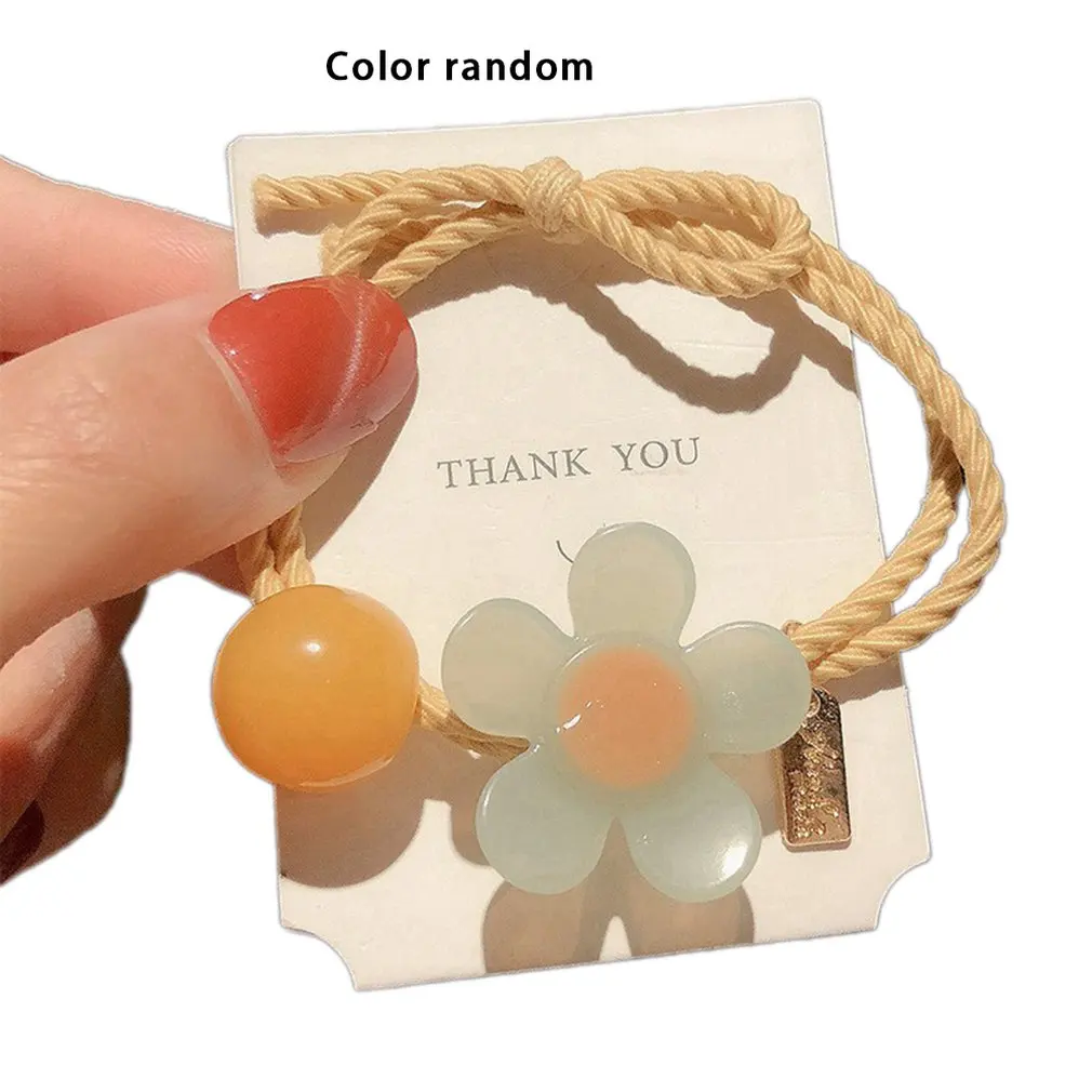 Небольшая свежая веревка для волос милые цветные цветы супер сказочная с узелком