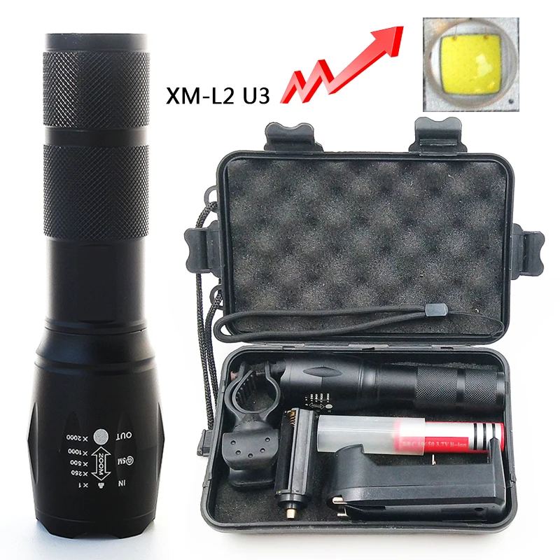 Litwod Z25A100 Cree светодиодный фонарик U3 с зумом 6000LM Алюминиевый водонепроницаемый
