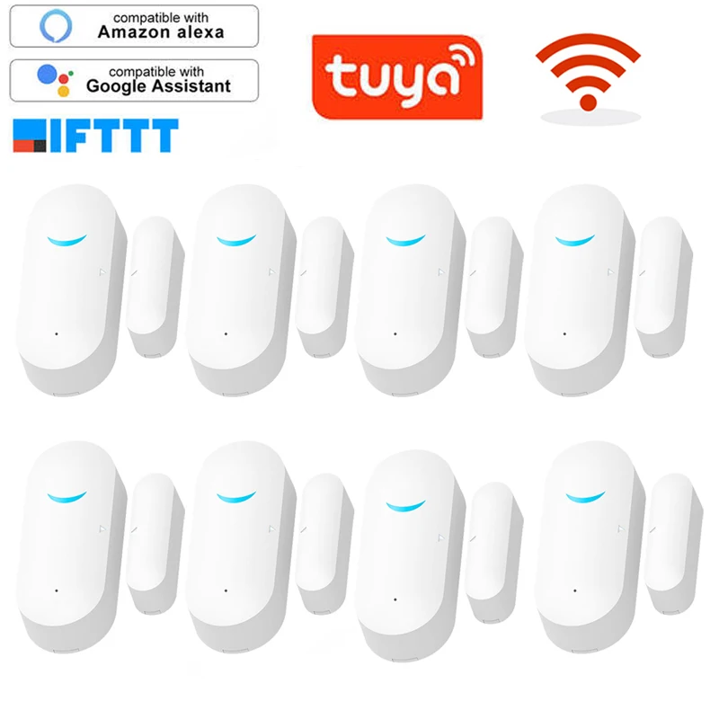 

Умный домашний детектор открытой двери Alexa Tuya, охранная сигнализация, домашняя охранная сигнализация, охранная сигнализация