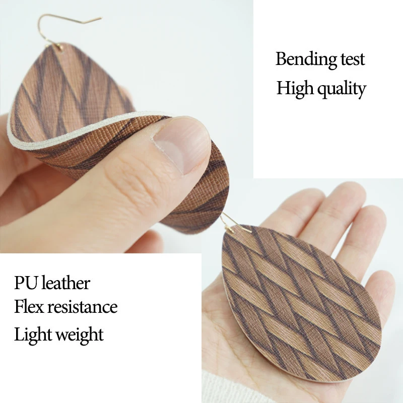 Висячие серьги Mulan Garden из искусственной кожи для женщин большие эффектные