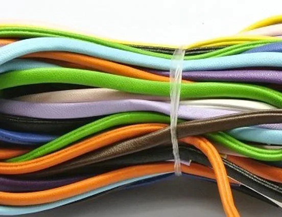10 м/лот 4*2 мм ПУ плоский кожаный шнур для изготовления ювелирных изделий ожерелье