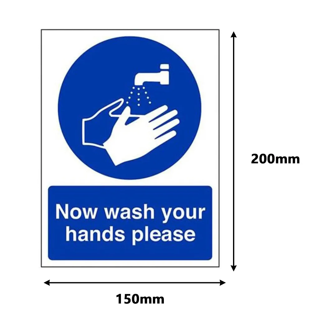 Новое поступление. Промойте руки. Пожалуйста подпишите наклейку 150 мм X 200 мм. 5 шт.