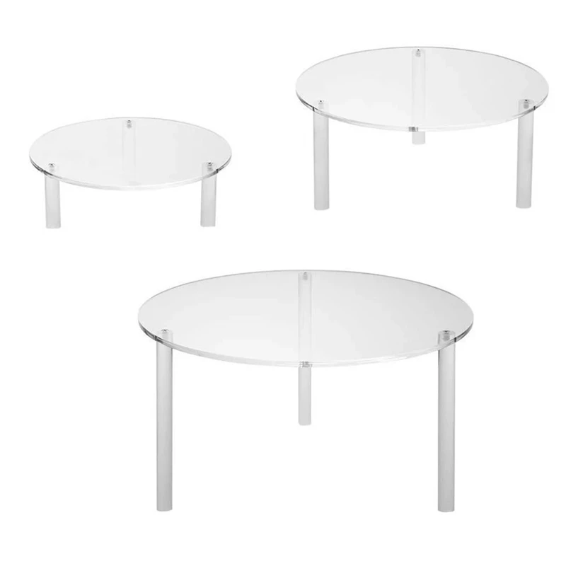

Acrylic Display Stand for Cake Dessert Bakery 3 Tier Risers Holder Clear Acrylic Storage Rack Party Wedding Decoration