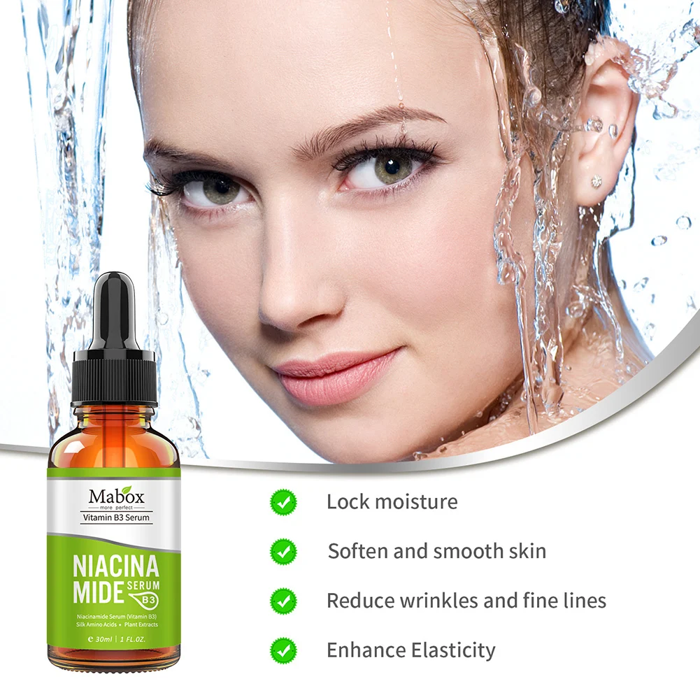 

Niacinamide Essence Face Skin Care Solution Shrink Pore Serum Moisturizing Firming Skin Brightening Whitening Care