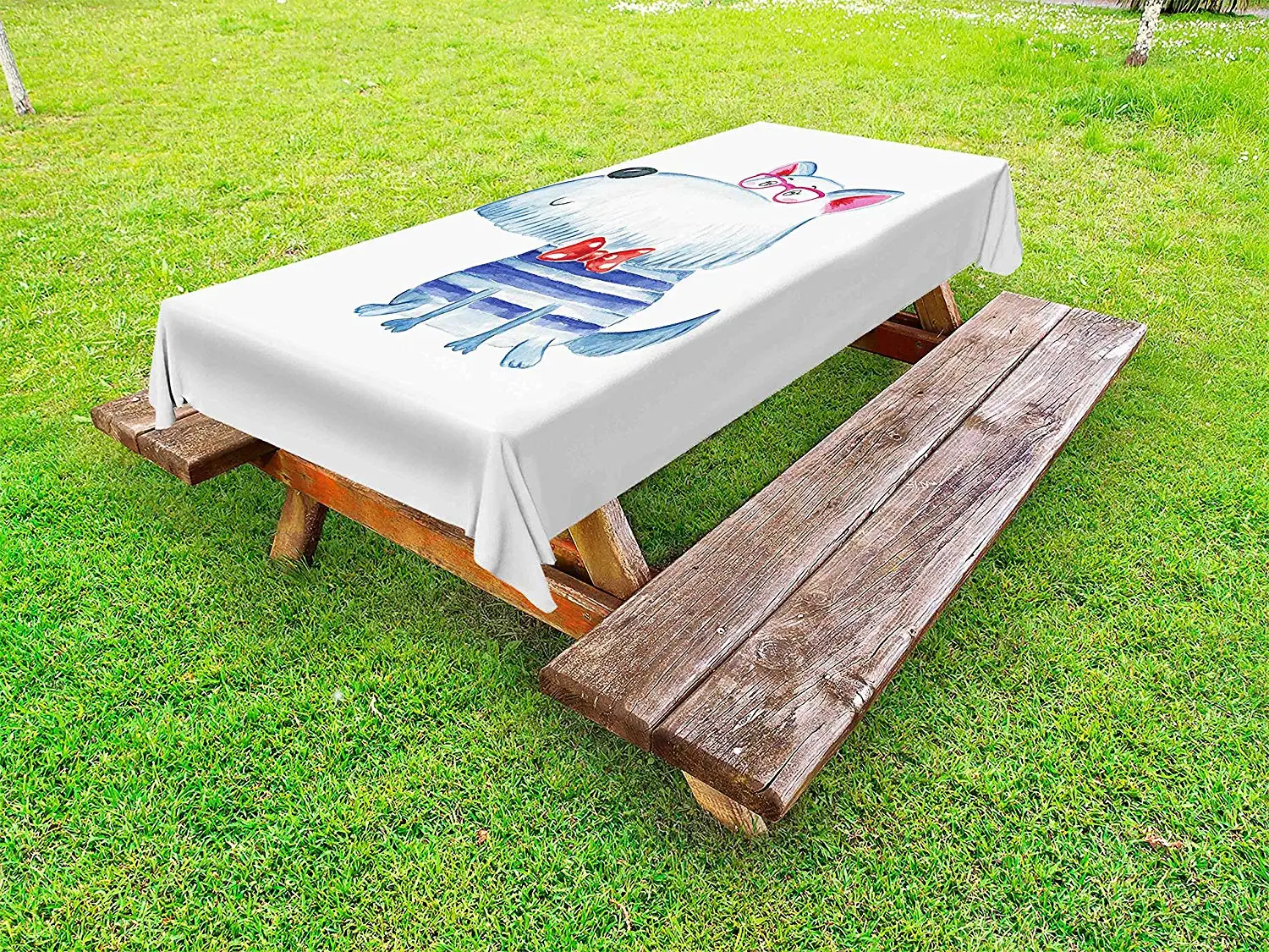 Хипстер уличная скатерть щенок собака с галстуком-бабочкой и очками Nerdy лучшие