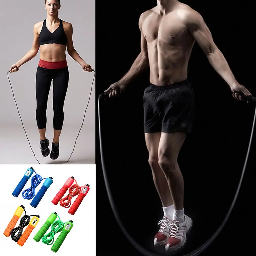 

Counting Skipping Adult Figure Skipping Length Can Be Adjusted Automatic Counting Meter Flexible Soft Plastic Rope 1 Pcs