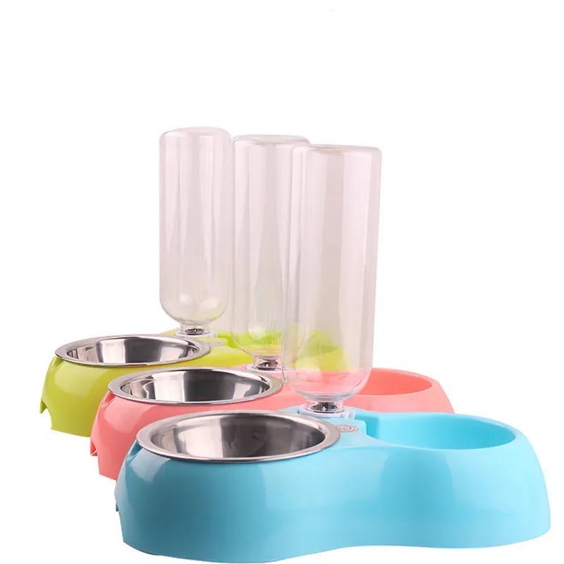 ПЭТ миска для собаки домашних животных собачья из нержавеющей стали Кормления
