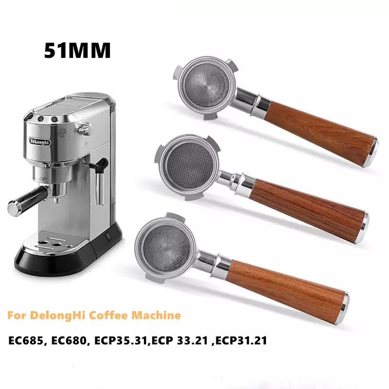

51 мм держатель фильтра для кофе без дна для Delonghi специализированного магазина EC680 685 ECP35.31 BCO420 инструменты для эспрессо بوربورلتلتلتجي جي