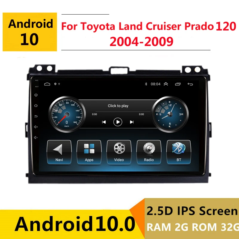 2G ОЗУ Android Автомобильная стерео для Toyota Prado 120 Land Cruiser 2004 2009 радио навигация GPS