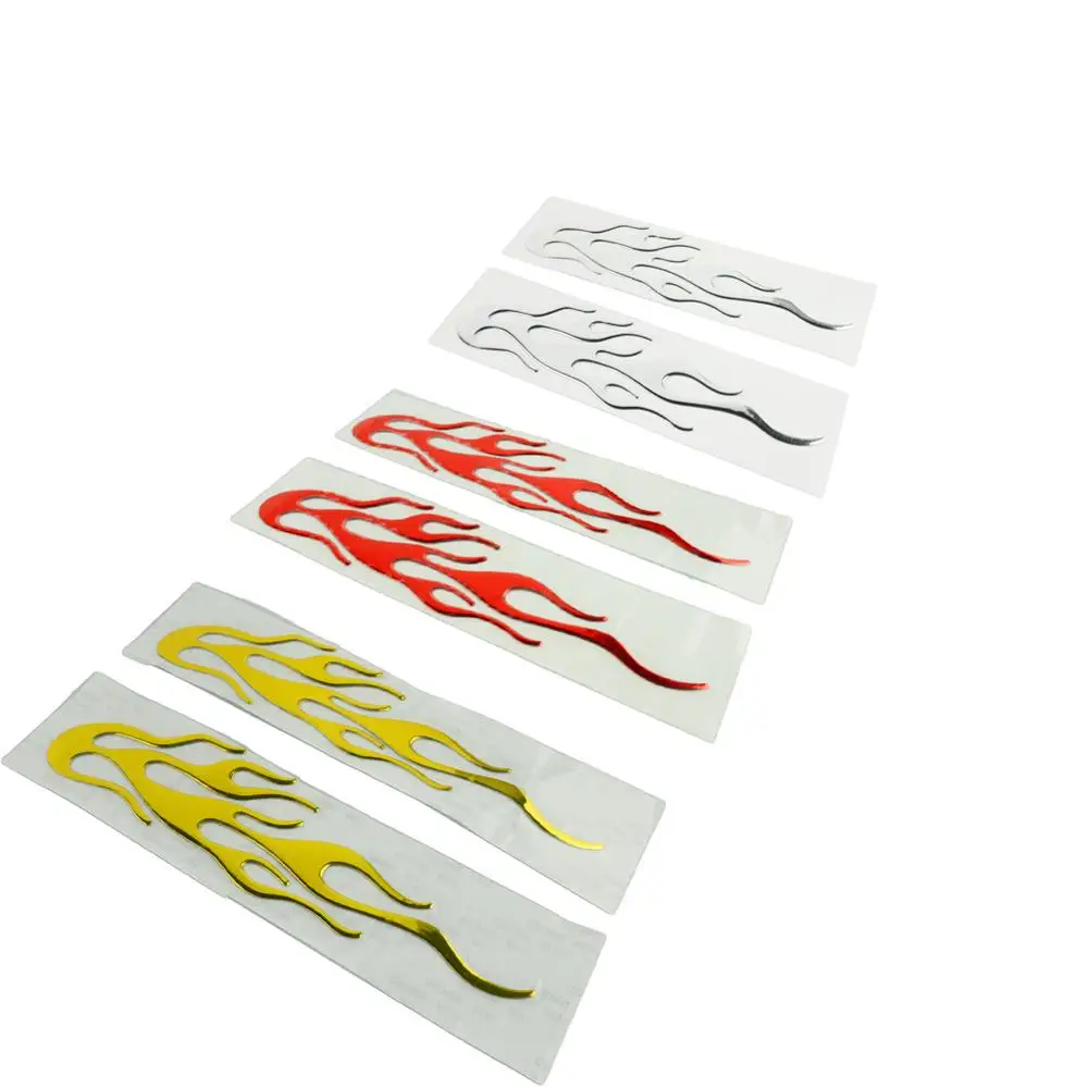 2 шт. универсальный светоотражающий 3d стикер с волшебным пламенем для мотоцикла