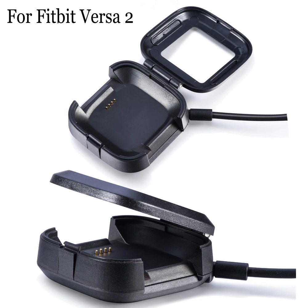 

USB Fast Charging Cable Box for Fitbit Versa2 Smart Watch Portable Charging Charger Protective Case for Fitbit Versa 2