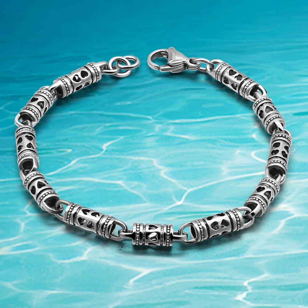925 тайская Серебряная цепочка Ретро стиль мужские и женские браслеты благородный