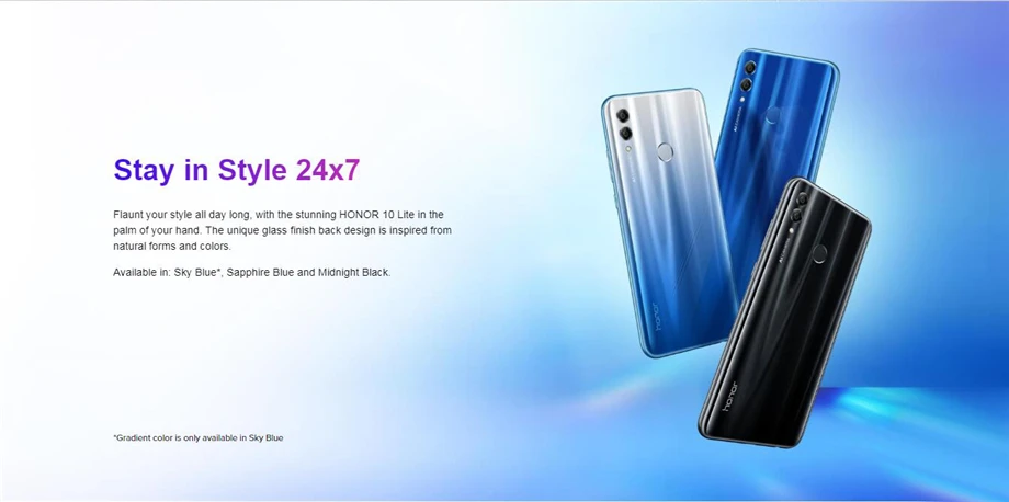 Huawei Honor 10 Lite мобильный телефон Восьмиядерный 6,21 ''3400 mAh аккумулятор 24MP фронтальная камера 64 Гб rom многоязычный отпечаток пальца NFC