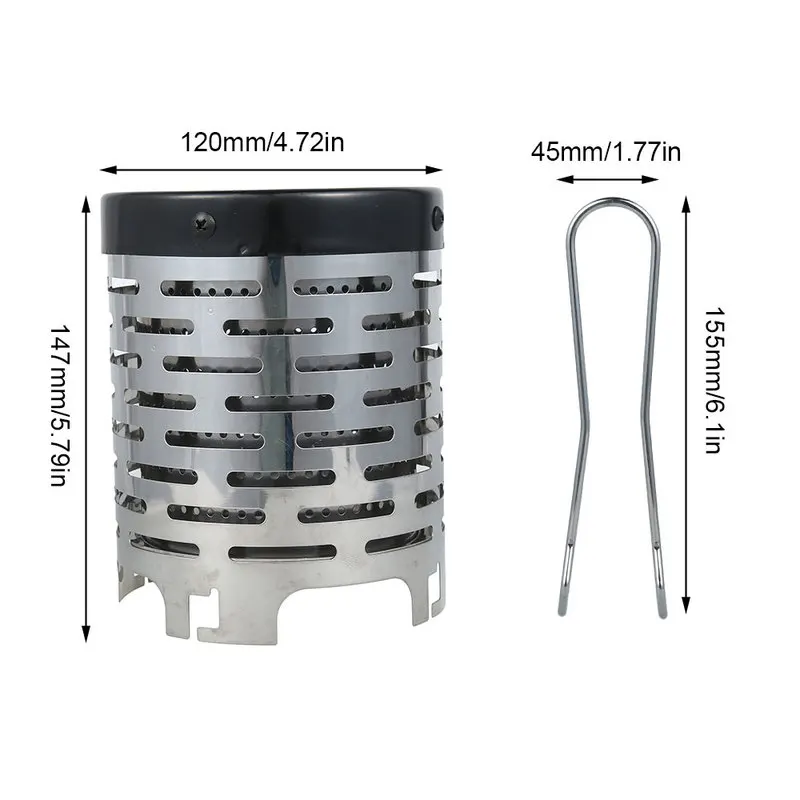 

Outdoor Durable Heater Stove Camp Kitchen Cooking Portable Stainless Steel Gas Warm Heating Cover Camping Accessories Equipment