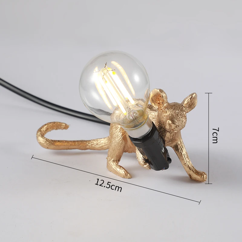 

Modern Mini Resin Mouse LED Table Lamps for Living Room Bedroom Nordic Stand Desk Light Luminaire Loft Home Decor Study Fixtures