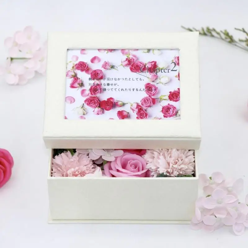 Креативный мыльный цветок коробка Валентина День рождения Свадьба ручной работы