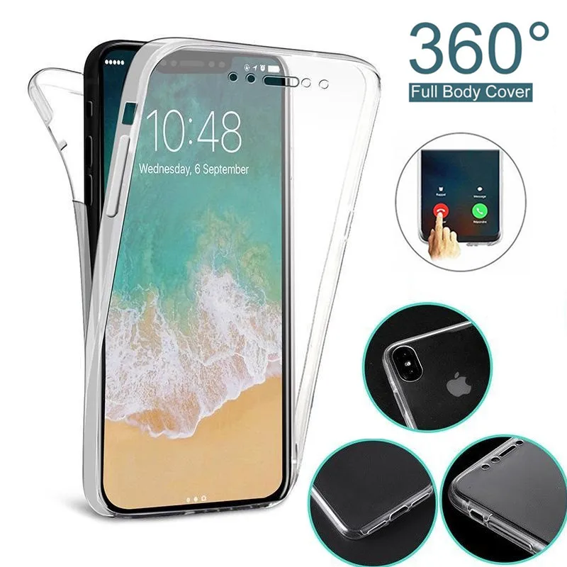 Двухсторонний защитный чехол для iPhone 11 ProMax 2020 6 6S 7 8 Plus X XR XS Max силиконовые чехлы из