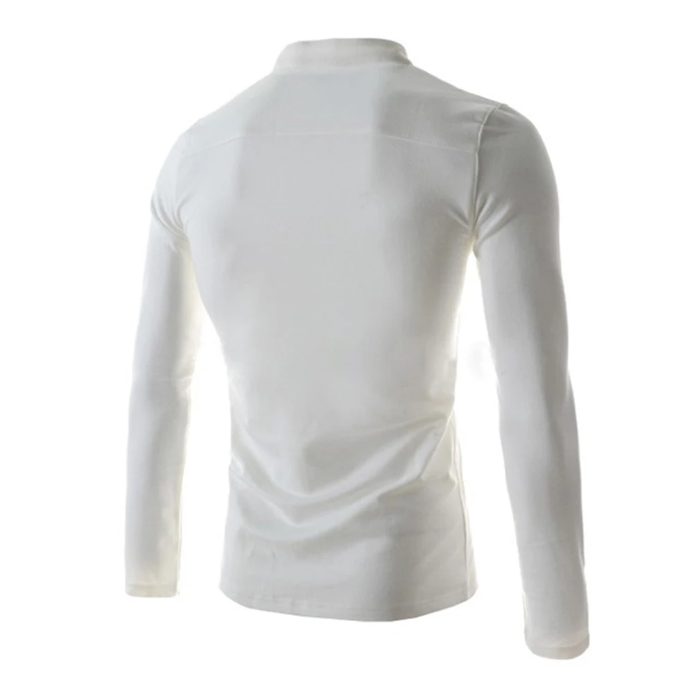 Футболка мужская с отложным воротником Повседневная приталенная рубашка