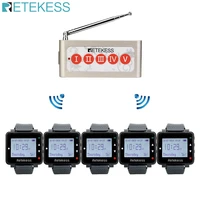5pcs retekess t128 watch receivertd005 five keys call button wireless calling system wireless pager restaurant equipment
