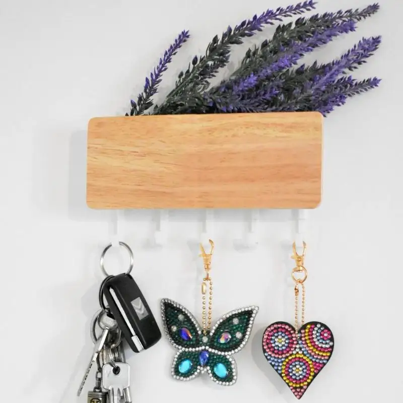 Деревянная Декоративная Настенная подвесная полка вешалка для ключей коробка