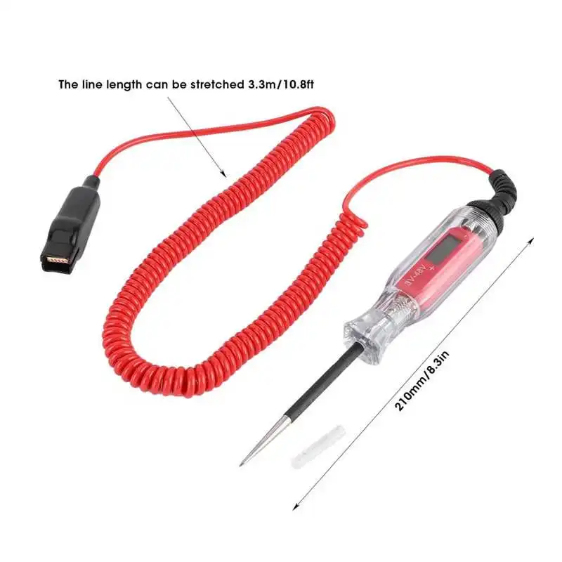 

brake fluid tester Car Diagnostic Tools 348V Digital Circuit Tester Pen with Stainless Steel Probe for Vehicle Fault