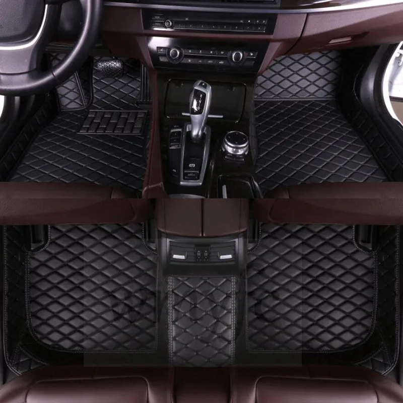 

Коврики из искусственной кожи на ножках автомобиля, коврики на пол автомобиля на заказ, коврик для левого руля, подходит для Peugeot 2008 2013 - 2018 2019