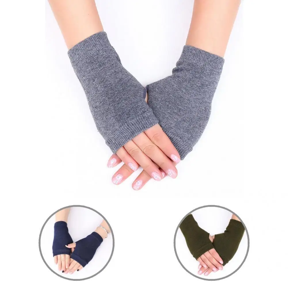 

Stylish Student Gloves All Match Wear-resistant Pure Color Knitting Gloves Gloves Unisex Gloves 1 Pair