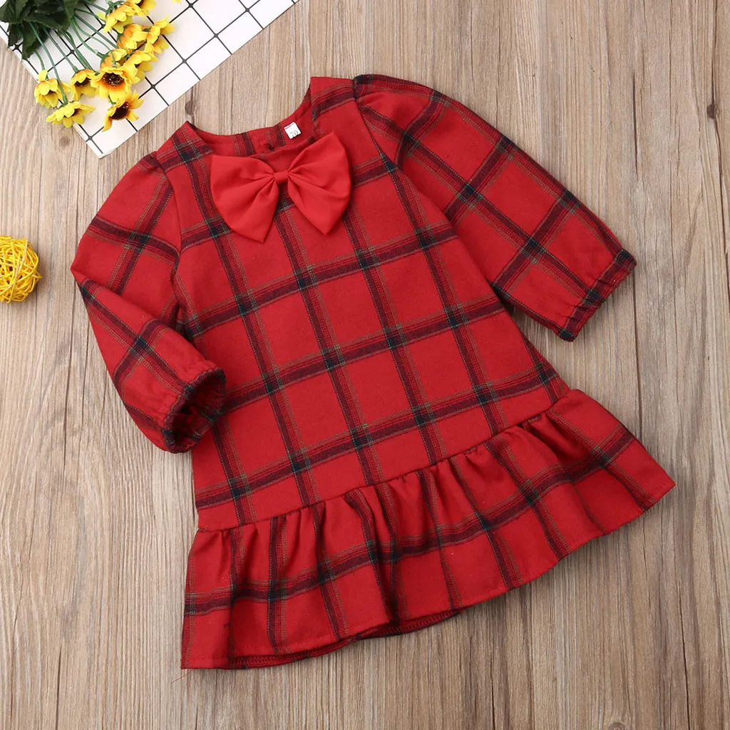 Платье для девочек; vestidos; Детские платья для девочек; vestido infantil; рождественское повседневное клетчатое платье с длинными рукавами из хлопка; Z4