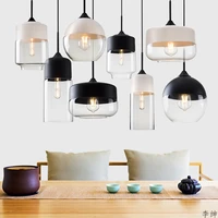 nordic loft hanging glass pendant lamp kitchen fixtures modern led pendant lights for restaurant living room bedroom luminaire