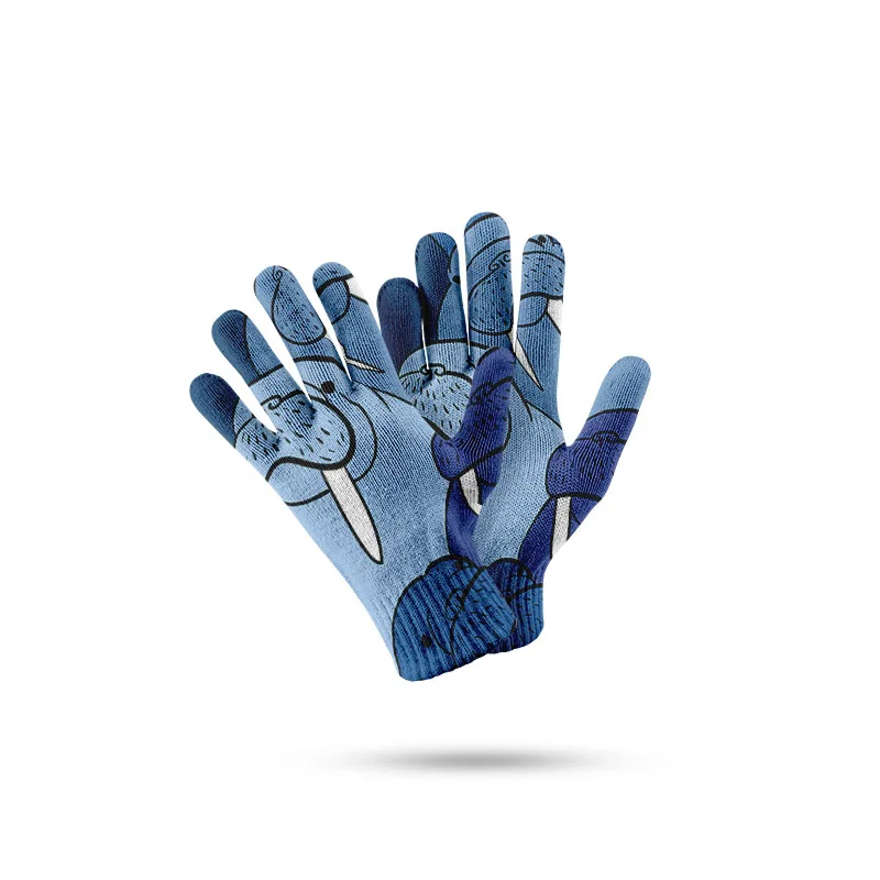 

Winter Touch Screen Five Finger Gloves Men And Women Warm Long Gloves Solid Mittens For Mobile Phone Tablet Pad Guantes
