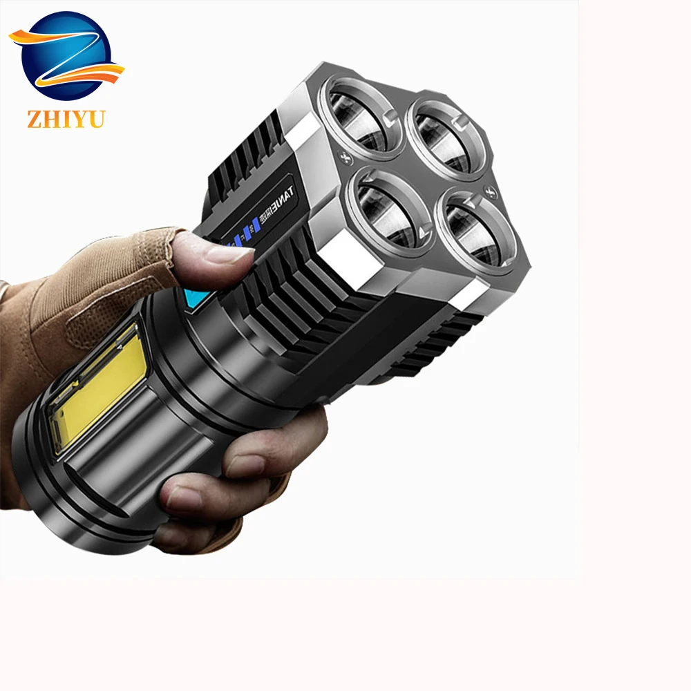 

Светодиодный фонарик ZHIYU, встроенный аккумулятор COB, многофункциональный широкий диапазон рабочего освещения для улицы