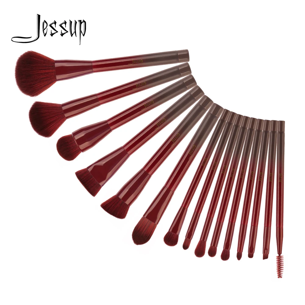Jessup кисти Winered 15 шт набор кистей для макияжа Пудра основа век подводка глаз Контур