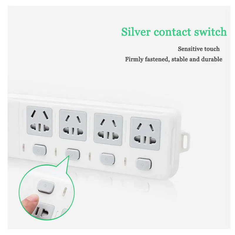 Удлинитель питания с функцией включения/выключения безопасная трехступенчатая