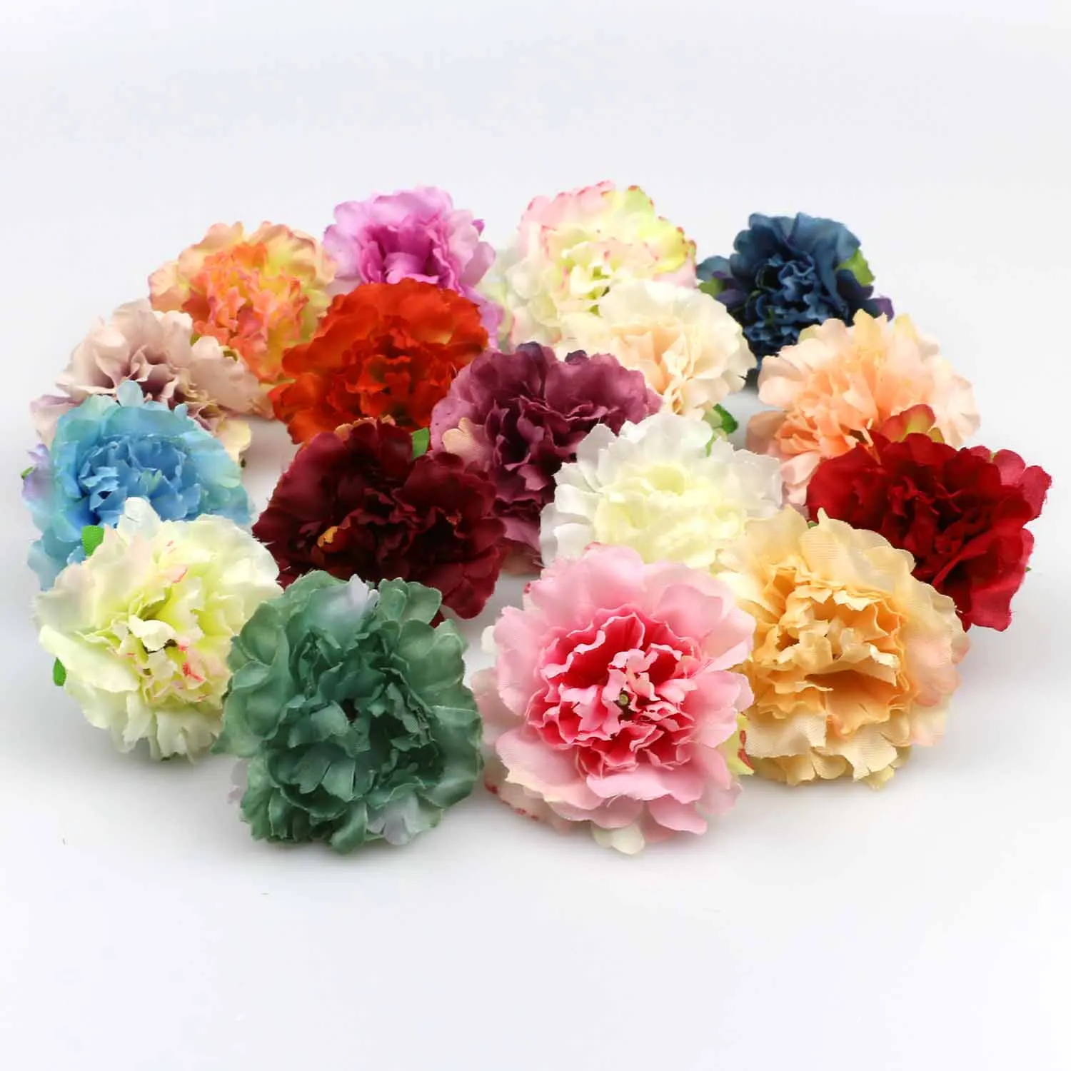 

Lulang 10pcs 2" Artificial Faux Carnation Flower Head for Home Wedding Scrapbooking Party Birthday Decor White Peony Flower Head