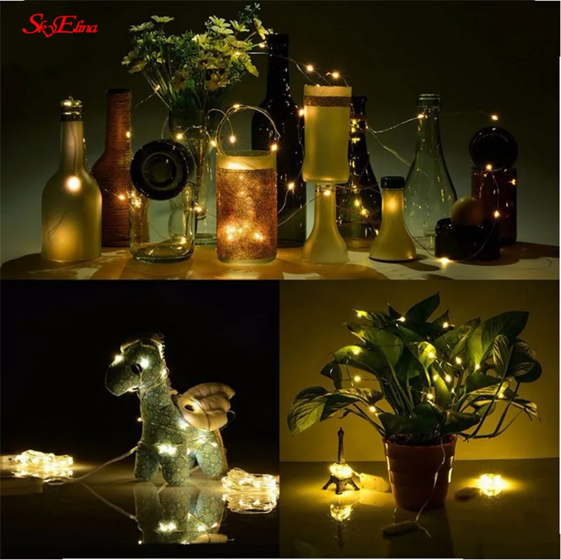 2/5/10m LED Star String battery Lights Fairy Micro Copper Wire for Party Christmas Decoration New Year Curtain Lighting 5 | Дом и сад