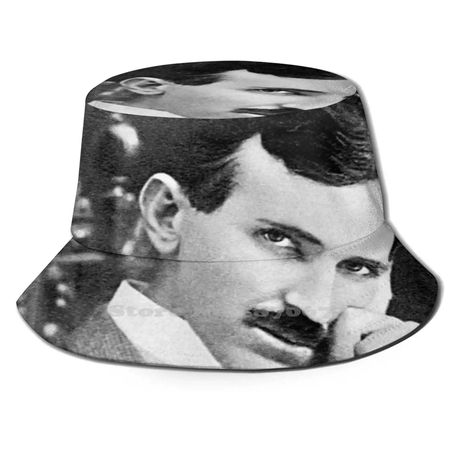 

Nikola Tesla портрет-1896 унисекс шляпы рыбака Панама Шляпы Nikola Tesla портрет Tesla изобретатель ученый Физика Наука