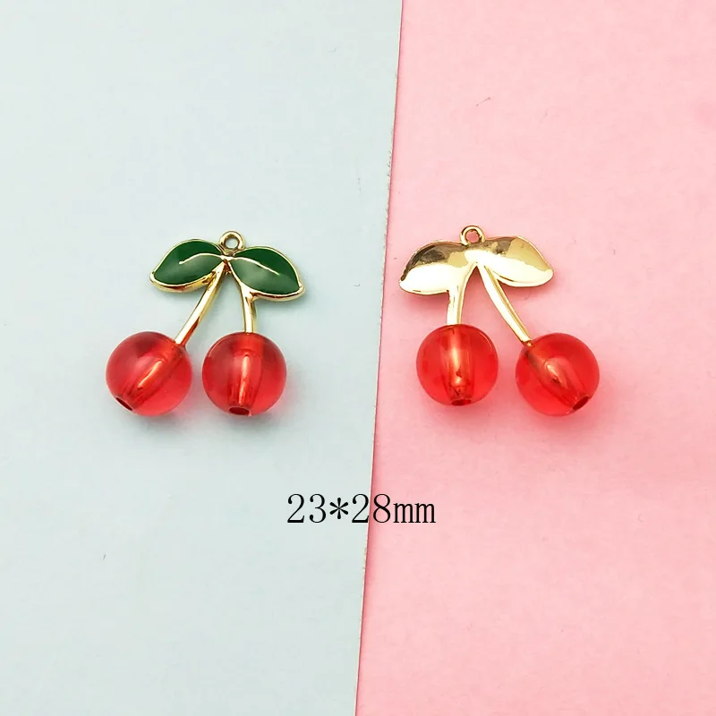 5 шт./лот фруктовая серия сплав Капельное масло трехмерные шармы в виде вишни DIY