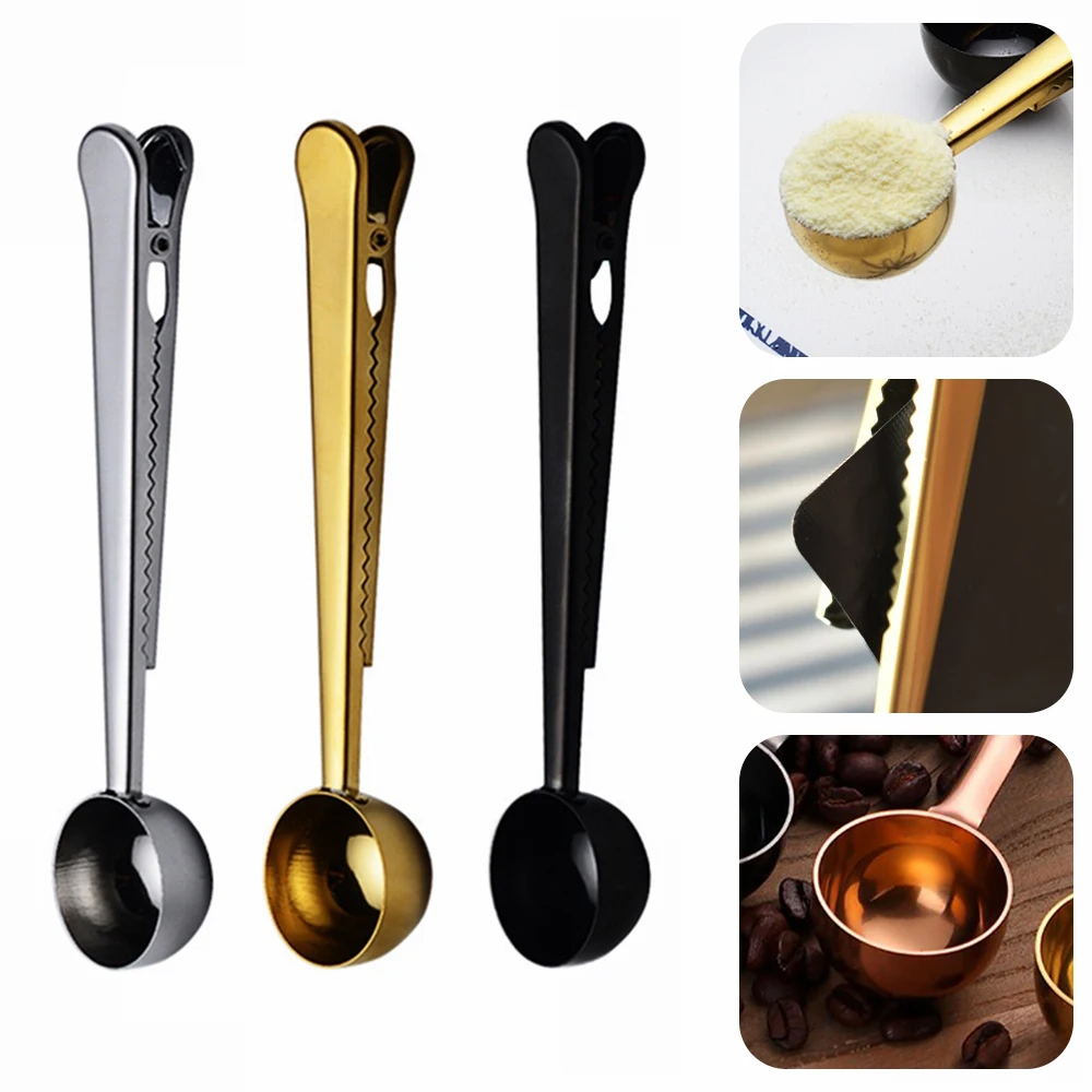 Tea Coffee Measuring Spoon Scoop With Clip Kitchen Supply Powder Tools Good Sealing And Keep Fresh Delicious NEW | Дом и сад