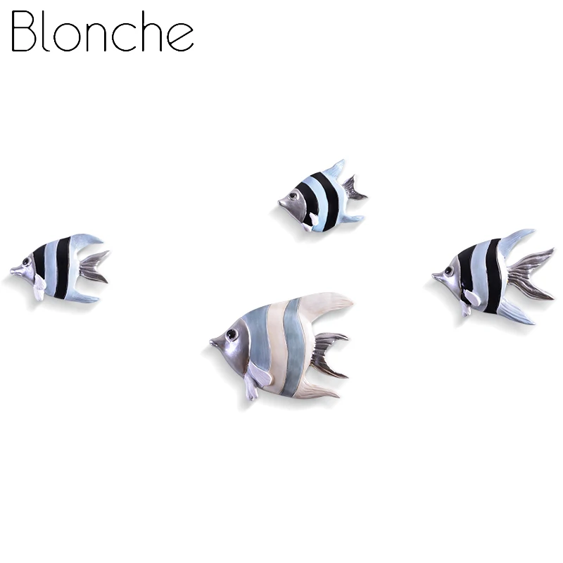 Blonche настенное украшение для морской рыбы креативная настенная кухня гостиной