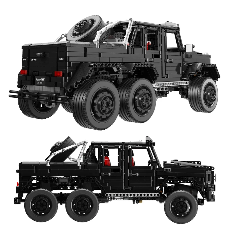 LE J901 3300 шт. приложение мотор RC автомобиль мс 6X6 LAND наборы Модель Строительные