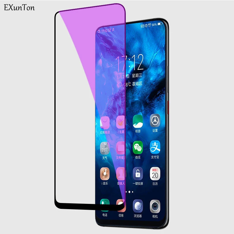 Защитное стекло EXUNTON 2.5D закаленное 9H для VIVO NEX S1 Pro с двойным дисплеем защита