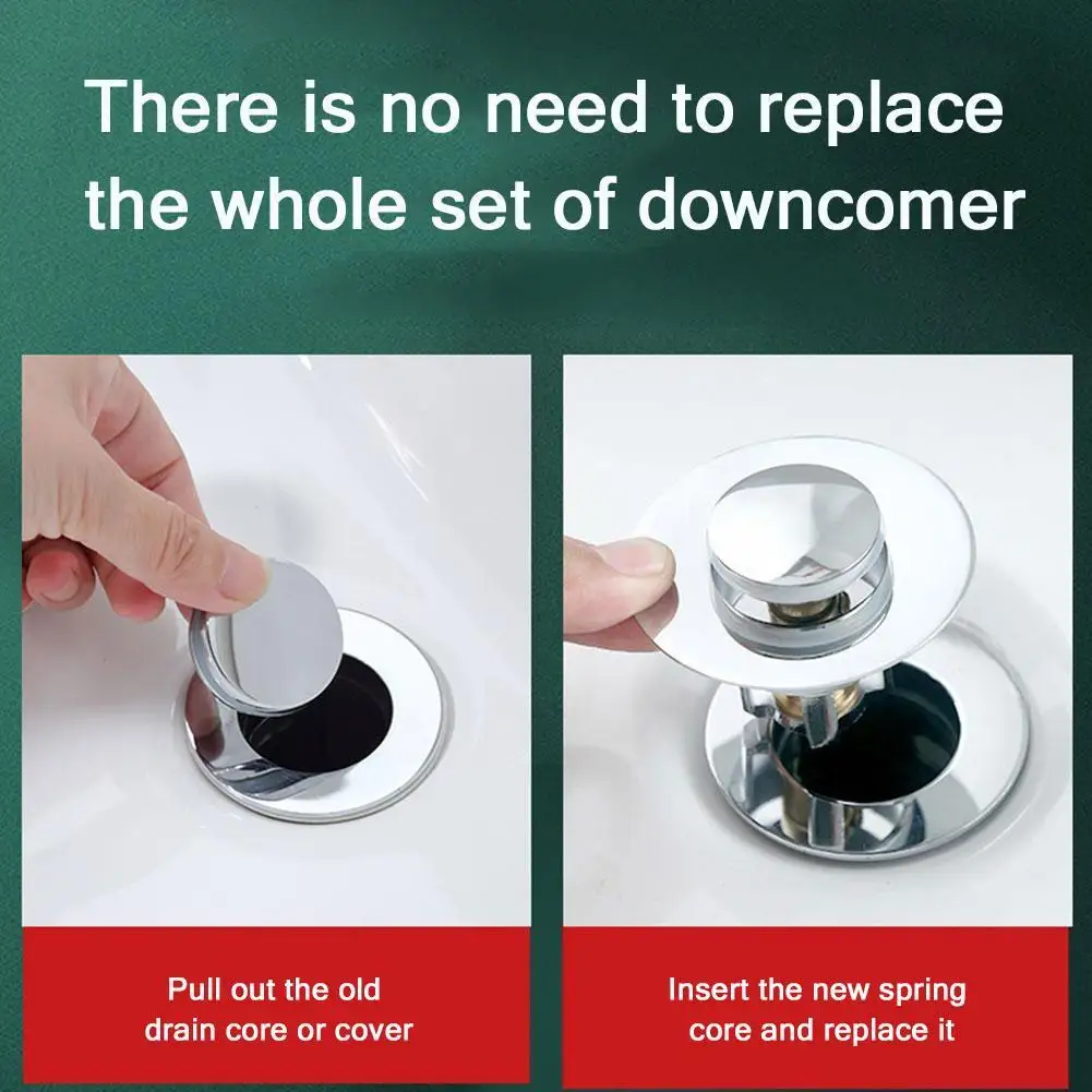 Universal Basin up Drain Filter Metal Bounce Core Push-type Bath Tool Kitchen Build-in Dropship Deodorant Stopper Strainer Z3P7 |