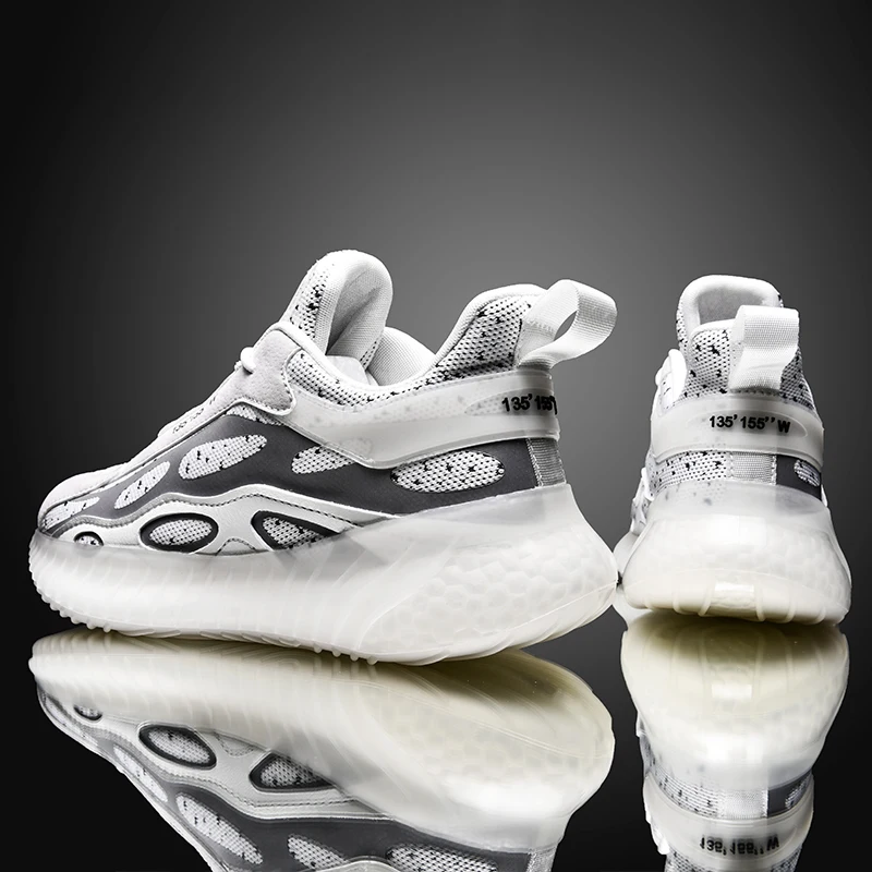 

2021 Casual Fashion Sneakers Running Shoes Outdoor Mesh Walking Shoes Design Lace-Up Sneakers Track And Field Gym Jogging Shoes