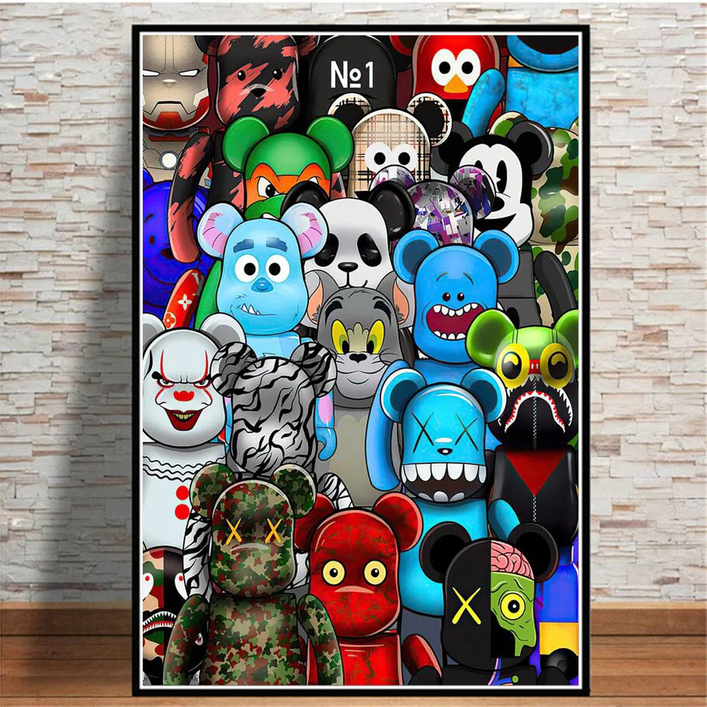 

Colourful Cartoon Doll Fashion Posters And Prints Modern Home Decor Wall Art Canvas Painting Pictures For Kids Room Cuadros