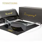 Мужские поляризационные солнцезащитные очки YUNSIYIXING, роскошные солнцезащитные очки из алюминиево-магниевого сплава, винтажные Брендовые мужские очки для вождения, 8177
