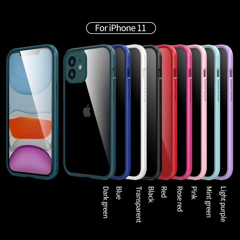 Для iPhone 12 11 Pro Max чехол PC TPU Ультра Гибридный удобный для мобильного телефона